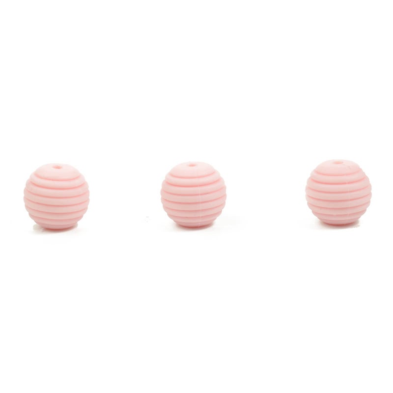 Decoendiy 50 Pieces Silicone Honeycomb Beads 15mm Colorful Thread Stripe Beehive Beads  Silicone Spacer Beads  for DIY Necklace Bracelet Jewelry Making Supplies - Image 4